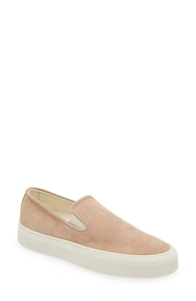 Common Projects Slip-on Suede Sneakers In Taupe