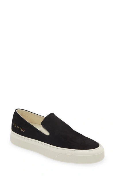 Common Projects Suede Slip-on Sneaker In Black