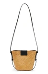 Allsaints Ebro Woven Straw Cross Body Bag In Natural