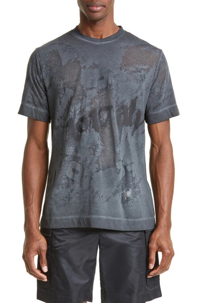 Alyx Translucent Graphic T-shirt In Gry0001 Grey