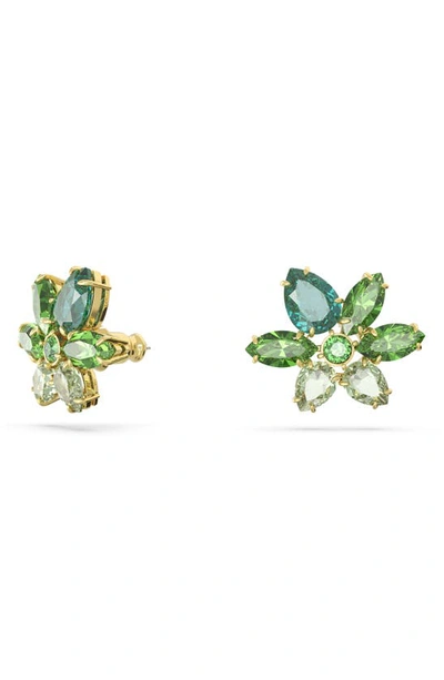 Swarovski Gema Crystal Stud Earrings In Green