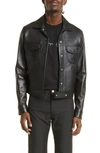 Courrèges Chest Flap-pocket Leather Jacket In Black