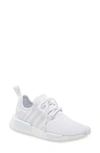 Adidas Originals Women's Nmd_r1 Primeblue Knit Low Top Sneakers In Ftwwht/ftw
