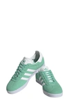 Adidas Originals Gazelle Sneaker In Mint/ White/ Gold Metallic