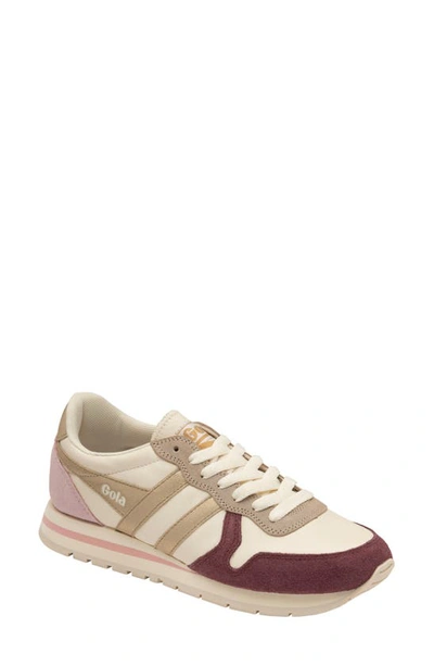 Gola Classics Daytona Quadrant Sneaker In White/white/gold