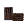 Slip Dark Brown Skinny Silk Scrunchies Pack Of Four In Dark Brown