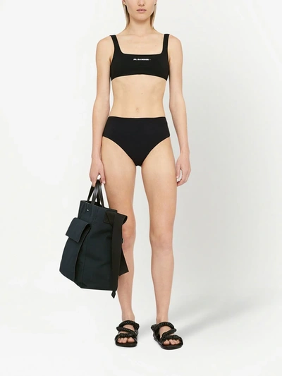 Jil Sander Square-neck Bikini Set In Black