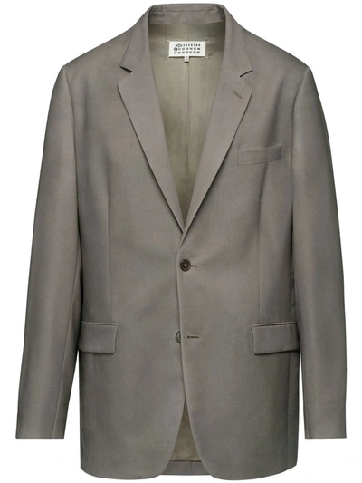 Maison Margiela Wool Oversized Blazer In 809 Grey