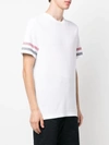 Thom Browne Gestricktes T-shirt Mit Streifen In White