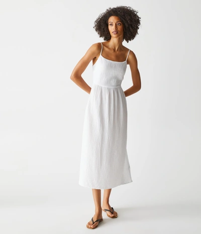 Michael Stars Allora Gauze Dress In White