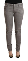 Acht Gray Cotton Low Waist Skinny Push Up Denim Jeans In Gray