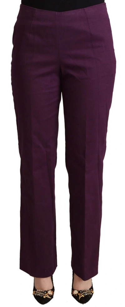 Bencivenga Violet High Waist Tapered Casual Trousers