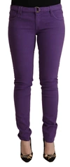 CYCLE CYCLE PURPLE COTTON LOW WAIST SKINNY CASUAL WOMEN'S JEANS