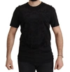 DOLCE & GABBANA DOLCE & GABBANA BLACK DG BAROQUE COTTON CREWNECK MEN'S T-SHIRT