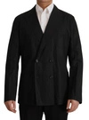 Dolce & Gabbana Black Polka Dotted Cotton Blazer Jacket In Black
