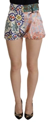 Dolce & Gabbana Multicolor High Waist Hot Pants Shorts In Multicolor