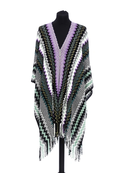 Missoni Wool Women's Poncho In Multicolor