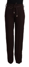 PATRIZIA PEPE PATRIZIA PEPE BLACK HIGH WAIST STRAIGHT FORMAL WOMEN'S PANTS