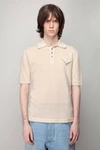 Bottega Veneta Light Weight Linen Knit Polo In String