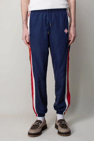 Casablanca Side Panelled Shell Suit Track Trousers In Blue