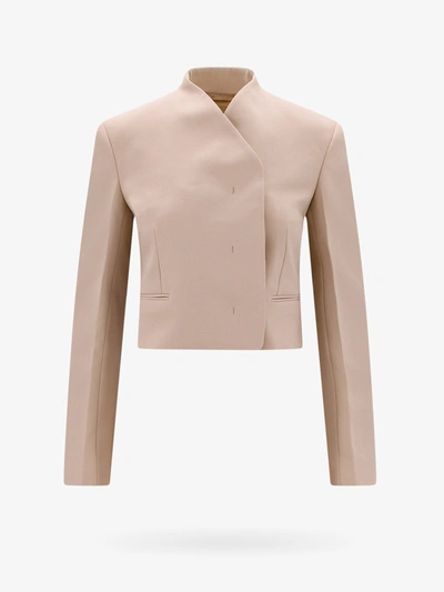 Ferragamo Asymmetrischer Blazer In Stone