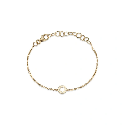 Dana Rebecca Designs Drd Circular Open Star Bracelet In Yellow Gold