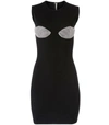 Christopher Kane Crystal-embellished Jersey Mini Dress In Black