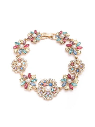 Marchesa Fresh Florals Crystal Line Bracelet In Multi