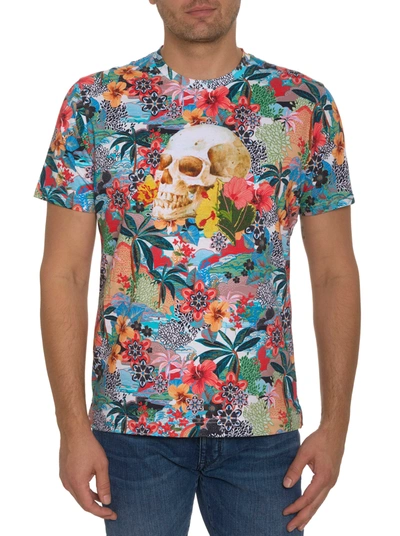 Robert Graham Tropical Skull Graphic T-shirt In Multi