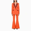 Hebe Studio Wool Blend Bianca Suit With Falred Fit Pants