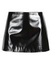 Acne Studios Patent-finish Zip-up Mini Skirt In Black