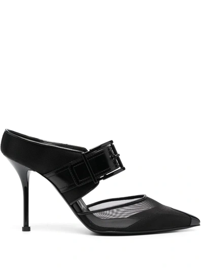 Alexander Mcqueen Buckle Detailed Pumps In Black