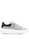 Alexander Mcqueen Larry Crystal Embellished Oversized Sneakers In Silver