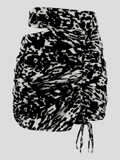 Amen Animalier Jacquard Mini Skirt In Black
