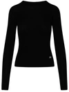 Dolce & Gabbana Logo Plaque Crewneck Knitted Sweater In Black
