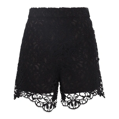Burberry Lace Pattern Shorts In Black