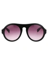 Chloé Pilot-frame Gradient-lens Sunglasses In 001 Black Black Red