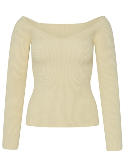 Khaite Cream Viscose Luella Sweater In White
