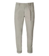 CRUNA CRUNA  ARBAT LIGHT GREY TROUSERS