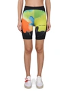 Off-white Brush Stroke Biker Shorts In Multicolor