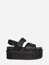 Dr. Martens' Voss Ii Athena Leather Strap Platform Sandals In Black