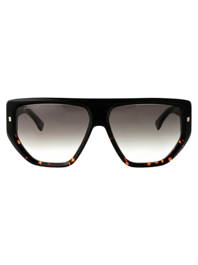 Dsquared2 Hype Oversize-frame Sunglasses In Wr79k Black Havana