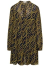 Michael Michael Kors Eq Bias Chain Tenty Dress In Black