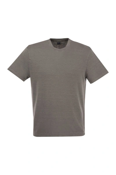 Fedeli Exreme - Linen Flex T-shirt In Grey