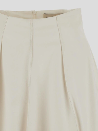 Gentry Portofino Pleat-detail Midi Skirt In Burro