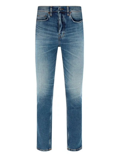 Haikure Stonewashed Slim-fit Jeans In Blue