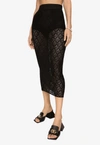 Dolce & Gabbana All-over Dg Logo Tulle Midi Skirt In Black