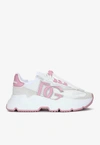 Dolce & Gabbana Daymaster Logo-patch Lace-up Sneakers In Pink