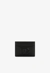 Dolce & Gabbana Dg Logo Leather Cardholder In Black