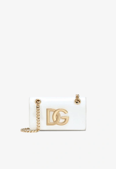 Dolce & Gabbana 3.5 Phone Bag In Calf Leather In White